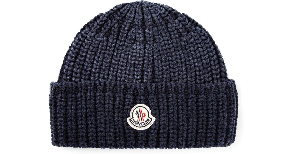 blue moncler beanie blue moncler beanie