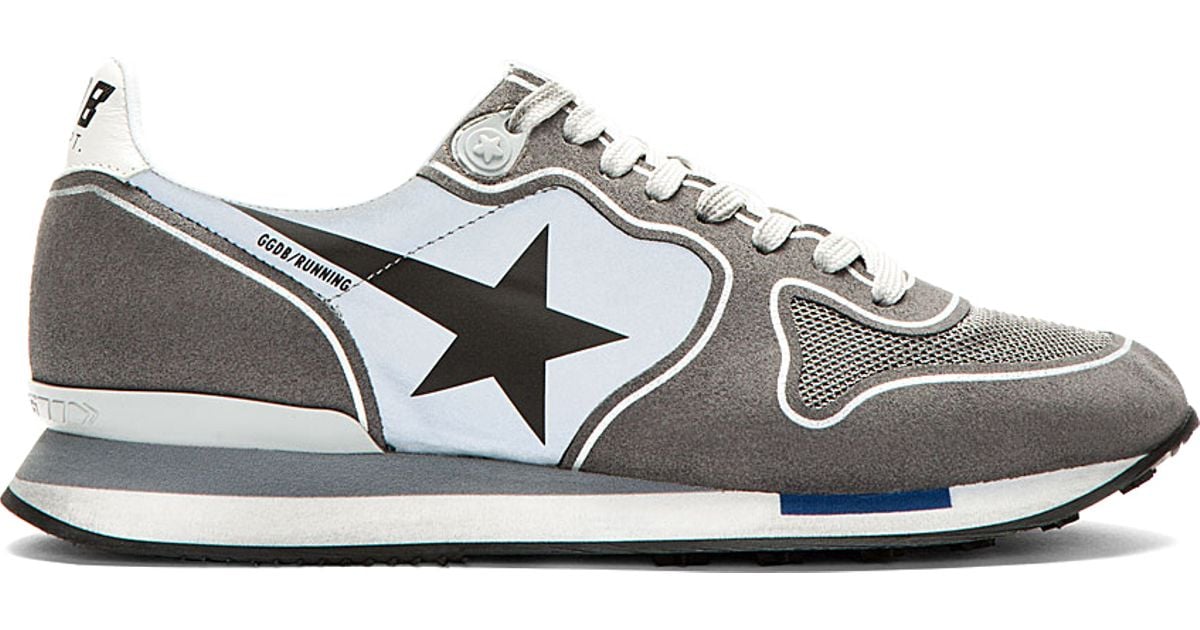 Golden goose deluxe brand Grey Canvas Running Sneakers in Gray | Lyst