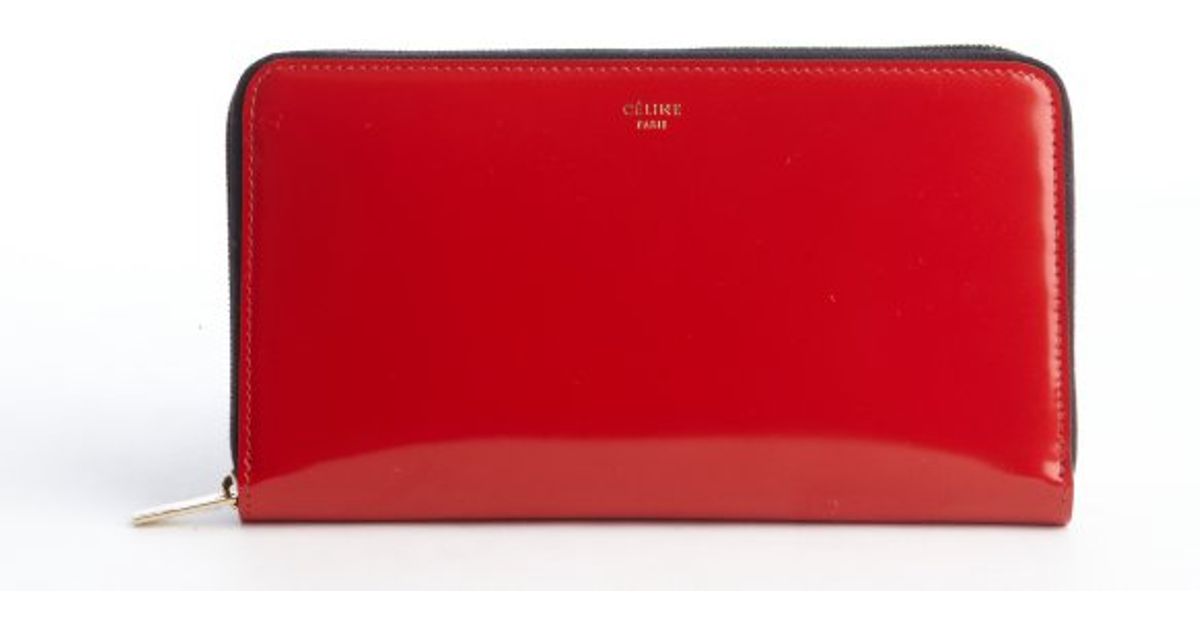 celine tote price - celine patent red wallet