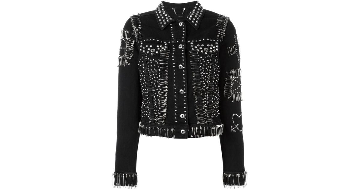 Lyst Diesel SafetyPin Sheepskin and Cotton Jacket in Black