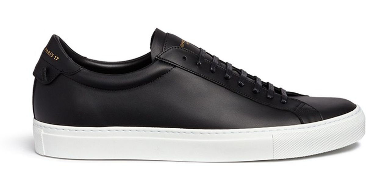 Lyst - Givenchy 'paris 17' Leather Low Top Sneakers in Black for Men