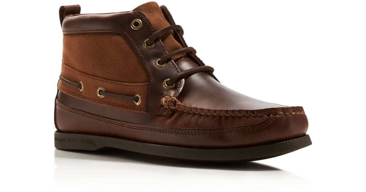 Lyst - Sperry Top-Sider Authentic Original Duck Chukka Boots in Brown ...