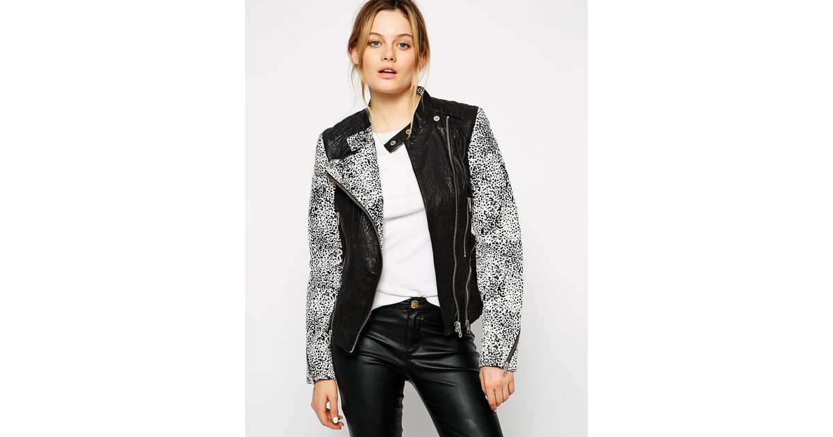 Lyst Walter Baker Liz Leather Jacket In Black