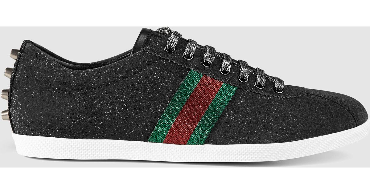glitter web gucci sneakers