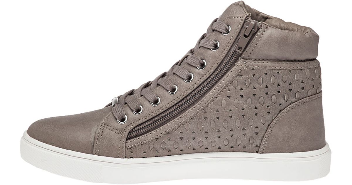 Steve madden Eiris Grey High Top Sneaker in Gray | Lyst