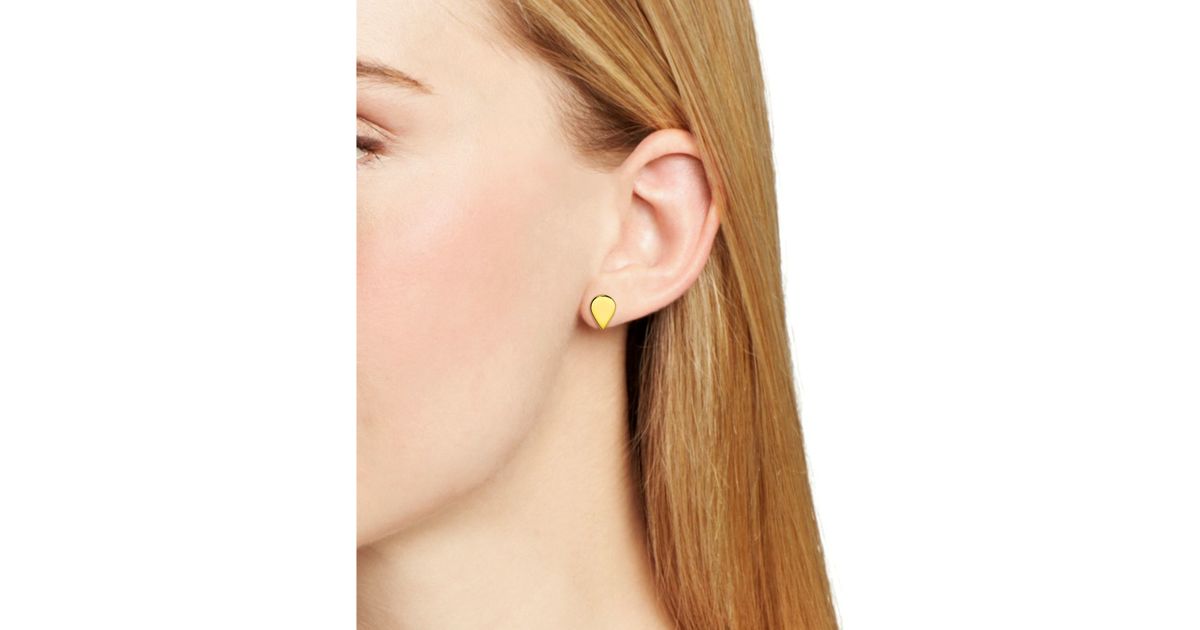 Lyst Argento Vivo Teardrop Stud Earrings In Metallic