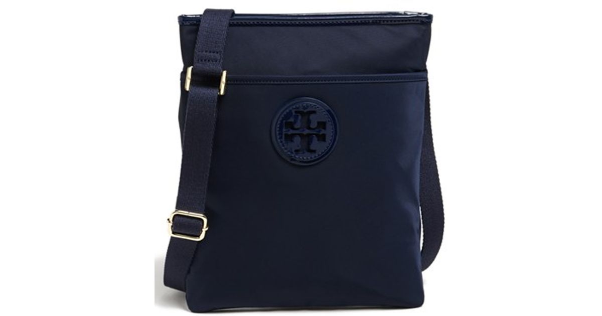 Lyst Tory Burch Nylon Crossbody Bag In Blue