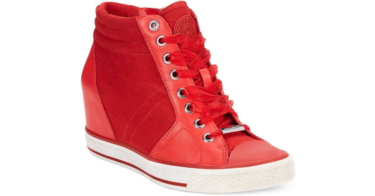 dkny cindy wedge sneakers