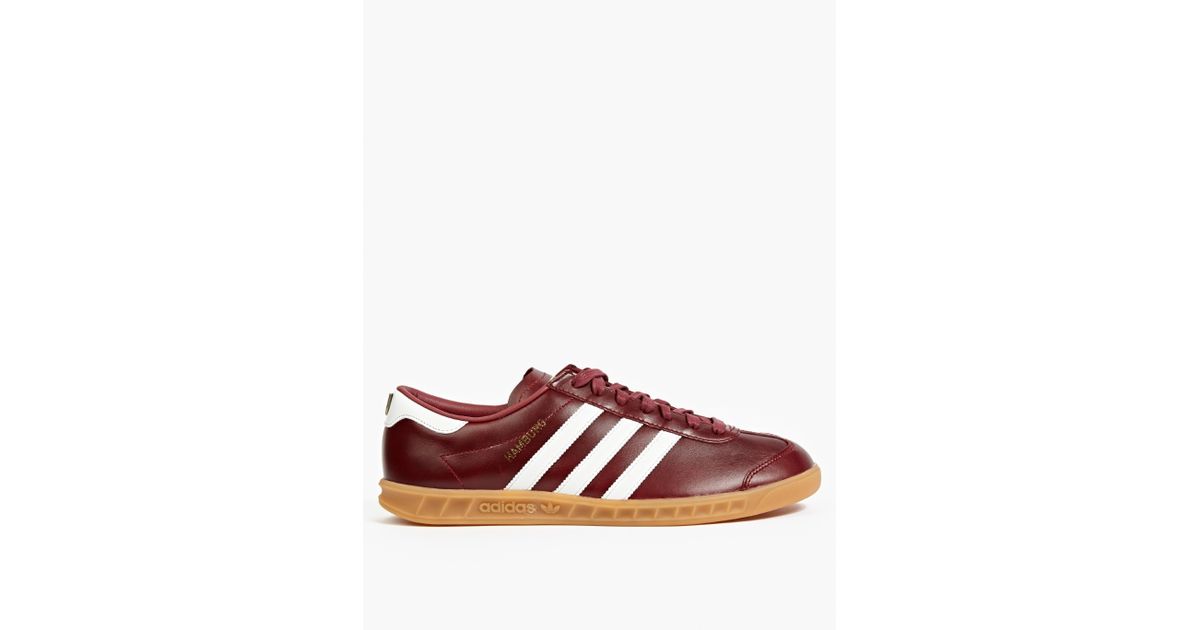 adidas hamburg leather burgundy