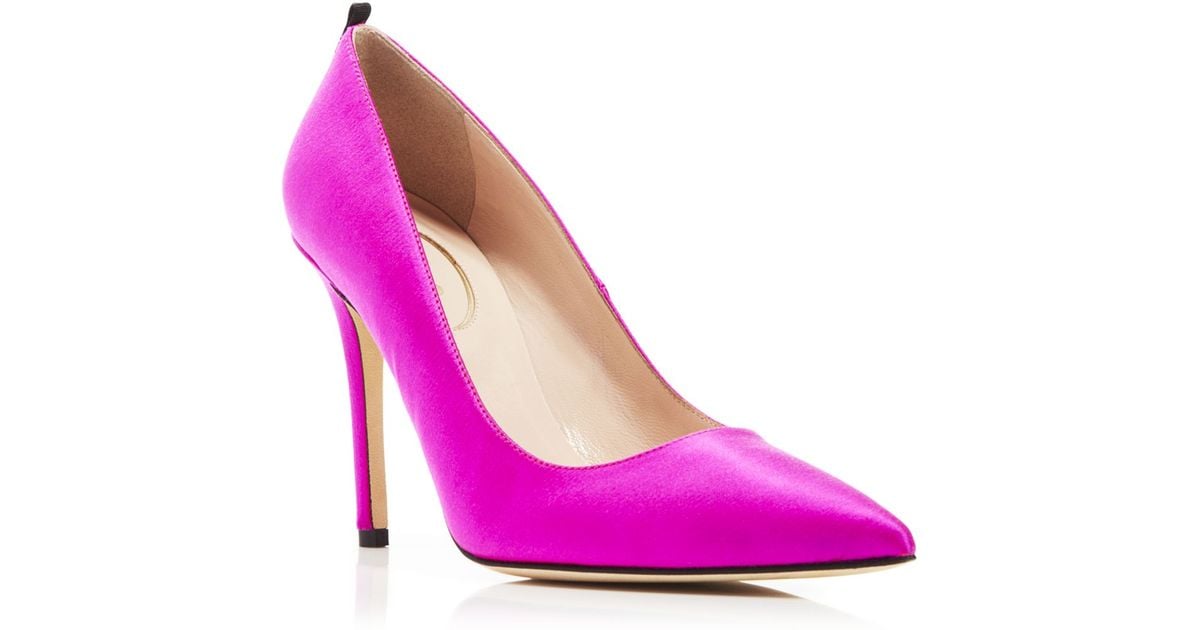 Sjp by sarah jessica parker Fawn Satin High Heel Pumps in Purple (Candy ...