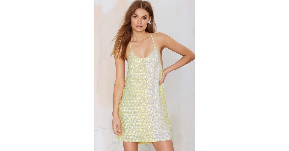 Yellow Sequin Dress