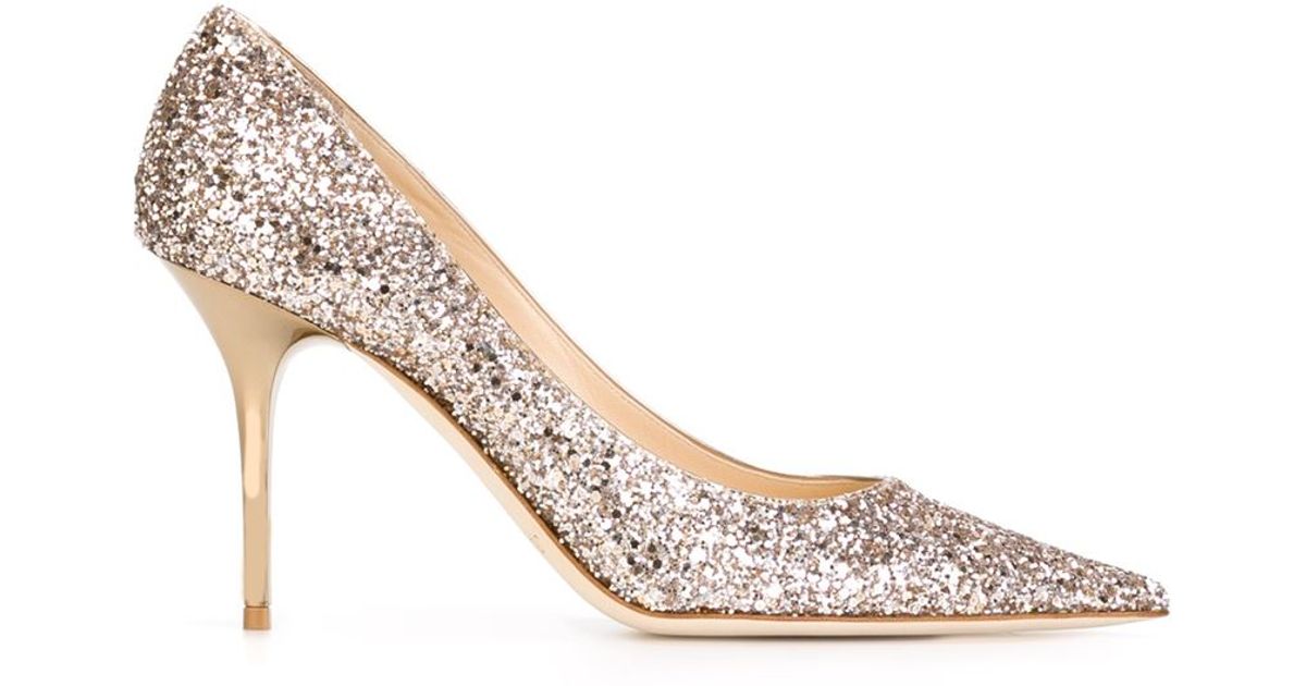 Jimmy Choo Leather 'agnes' Pumps in Metallic - Lyst