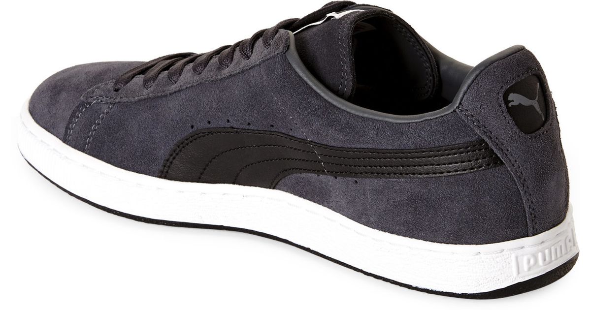 Lyst - PUMA Dark Shadow & Black Suede Classic Sneakers in Black for Men