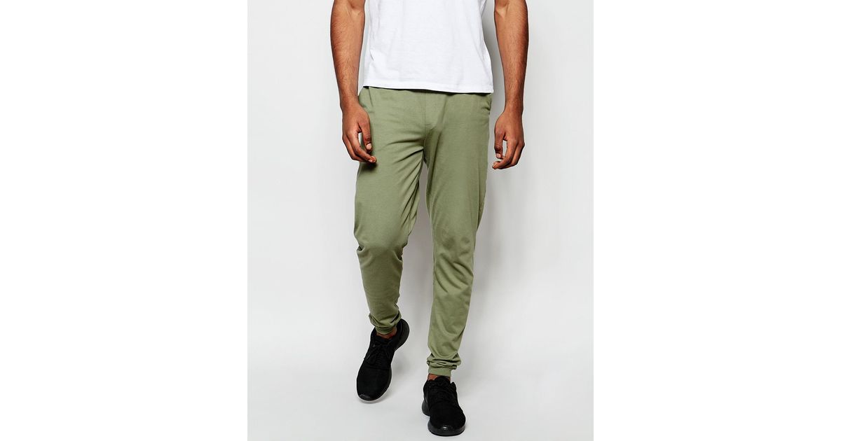 asos skinny joggers in lightweight jersey in light khaki light khaki joggers