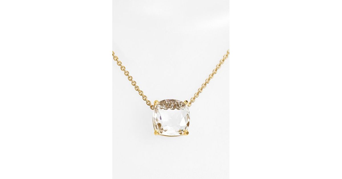 Lyst Kate Spade New York Cause A Stir Stone Pendant Necklace Lyst Kate Spade New York Cause A Stir Stone Pendant Necklace Clear Gold In Metallic