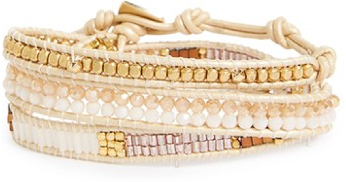 Lyst Nakamol Beaded Wrap Bracelet Turquoise In White