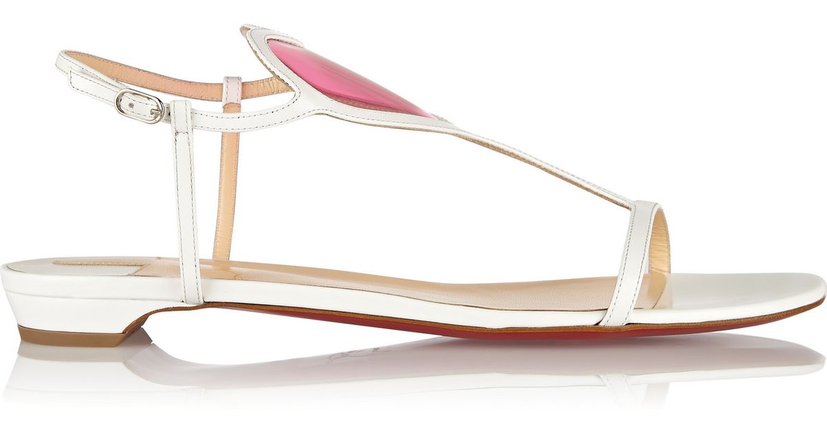 Christian louboutin Cora 20 Pvc-paneled Patent-leather Sandals in ...