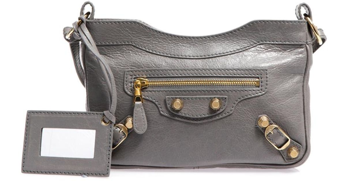 Lyst Balenciaga Arena Giant Hip Crossbody Bag In Gray