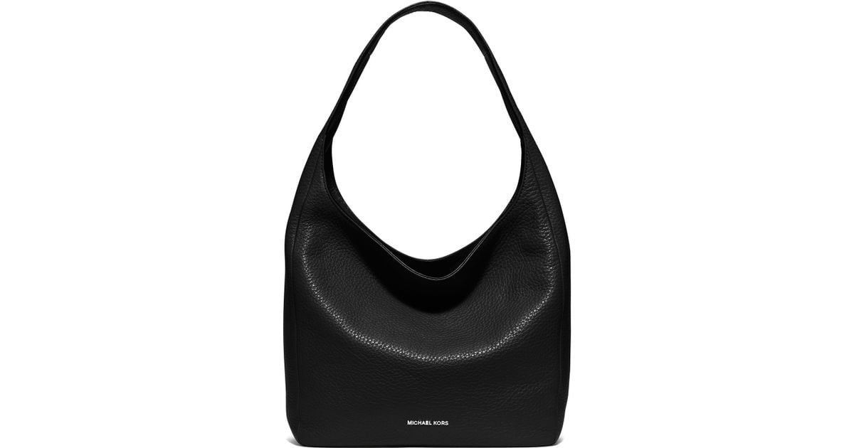 Lyst Michael Kors Lena Large Leather Hobo Bag In Black
