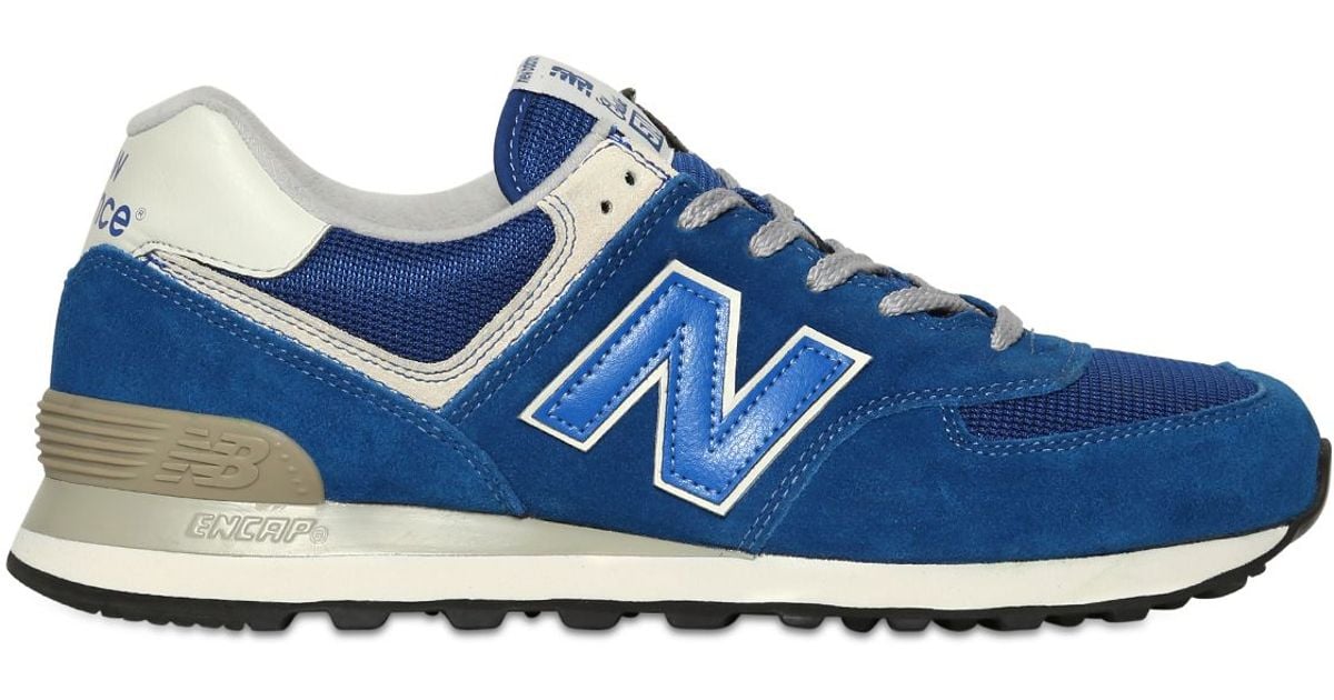 new balance blue suede 574 sneakers new balance blue suede 574 sneakers
