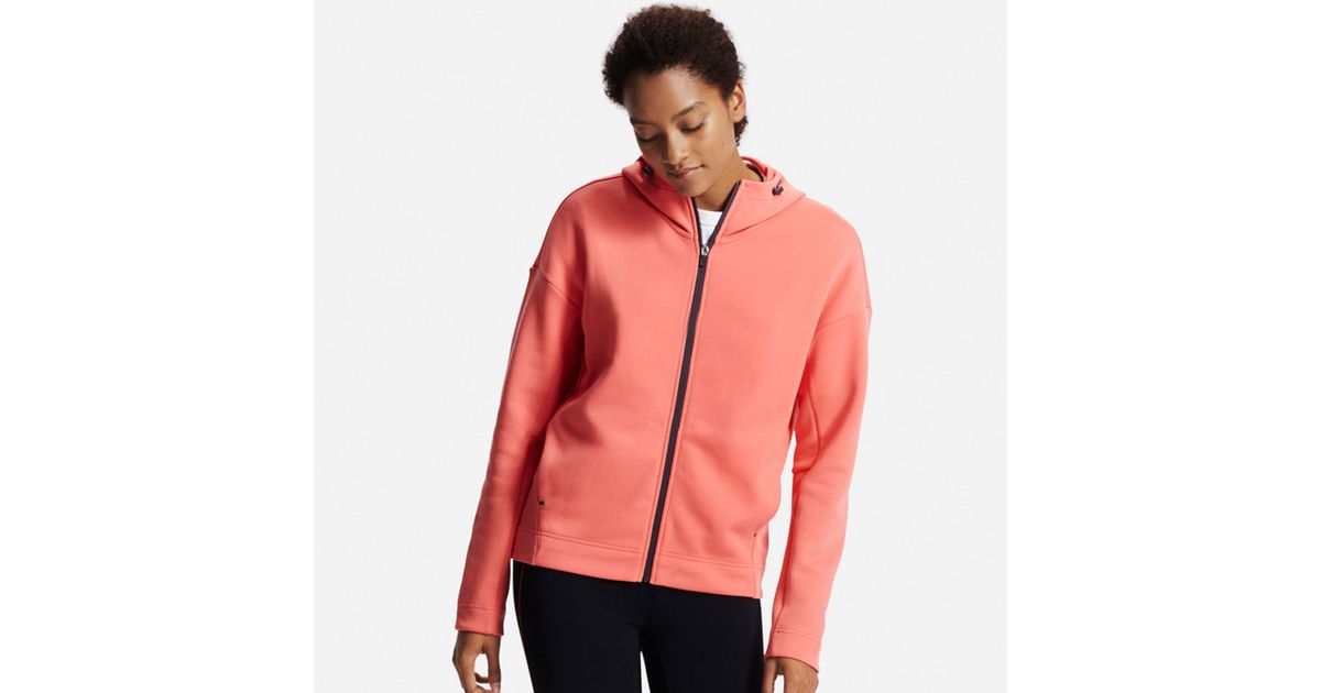 Uniqlo Dry Sweat Long Sleeve Full-zip Hoodie in Orange | Lyst