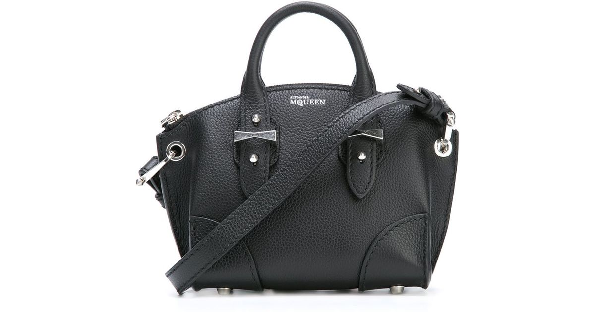 Lyst Alexander Mcqueen Mini Legend Cross Body Bag In Black