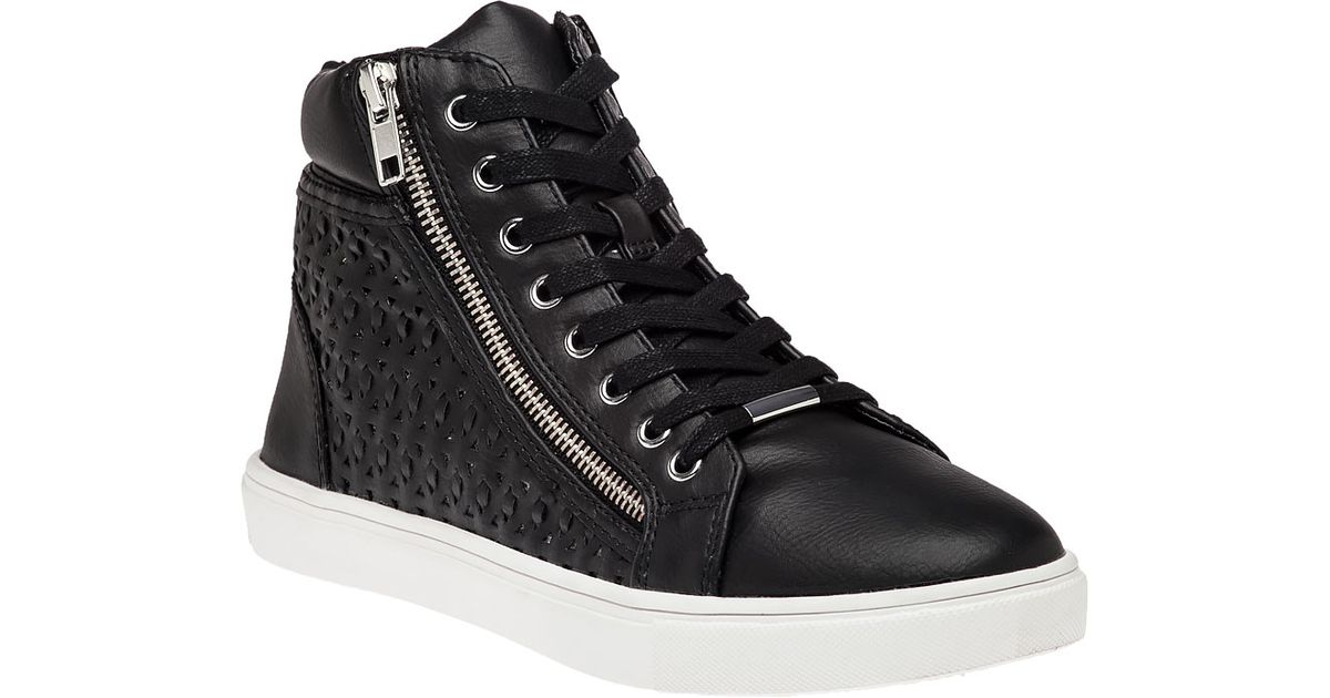 Steve madden Eiris Black High Top Sneaker in Black for Men | Lyst