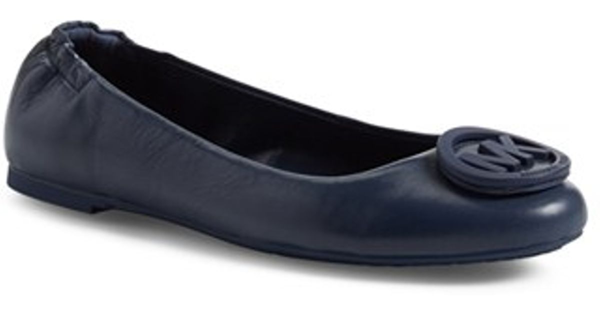 michael kors navy ballet flats