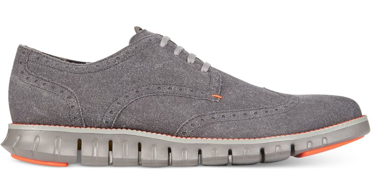 Cole haan Men�s Zerogrand Dc Wingtip Oxfords in Gray for Cole haan Men�s Zerogrand Dc Wingtip Oxfords in Gray for