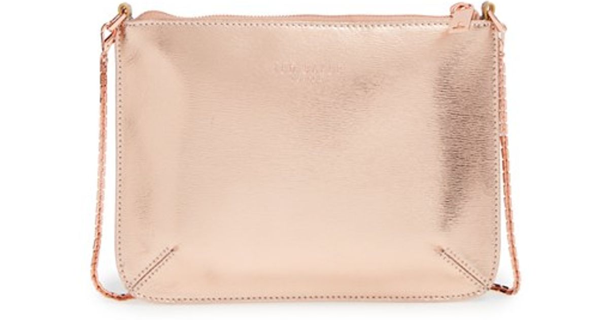 Ted Baker Metallic Textured Leather Crossbody Bag