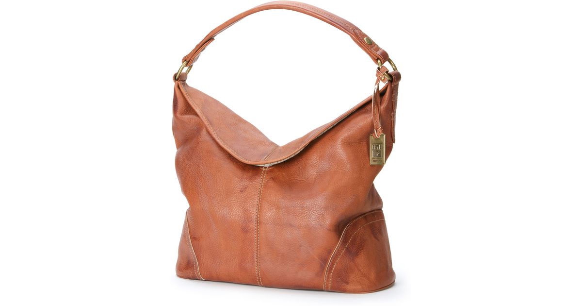 Lyst Frye Campus Fold Over Hobo Bag Saddle In Brown