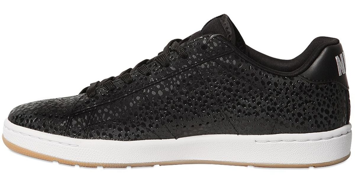 black leather nike shoes
