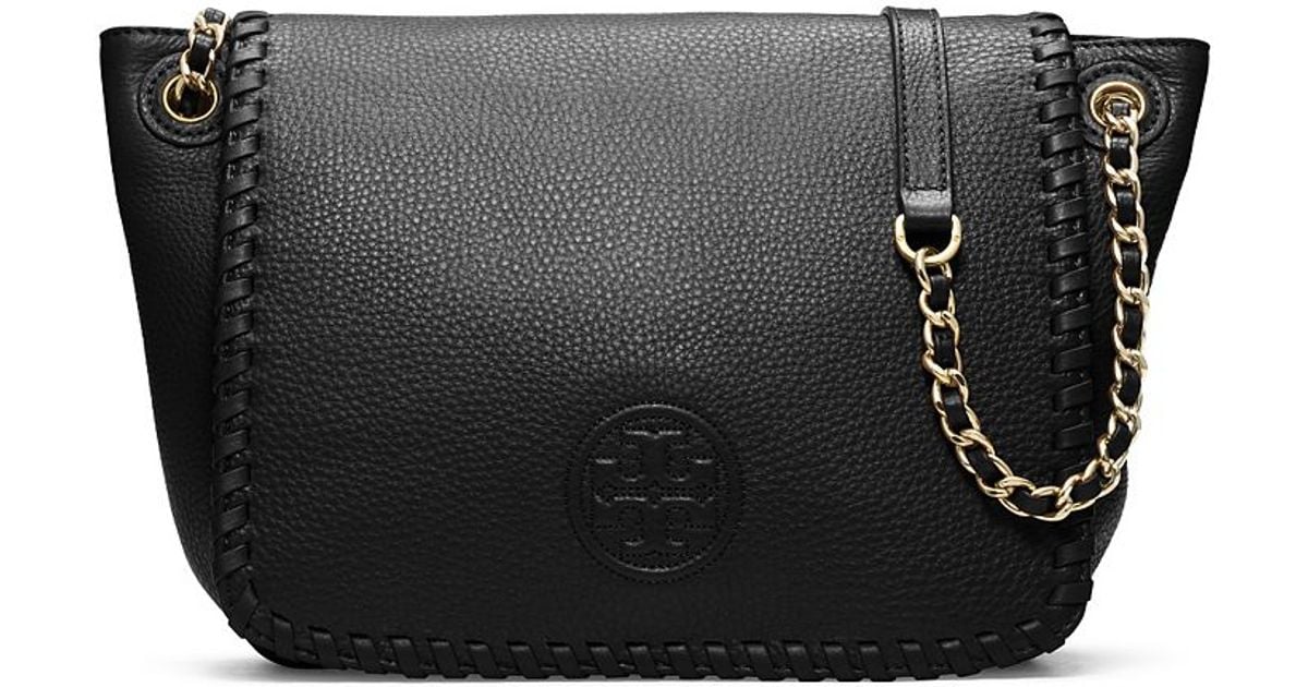 Lyst Tory Burch Marion Small Flap Shoulder Bag In Black