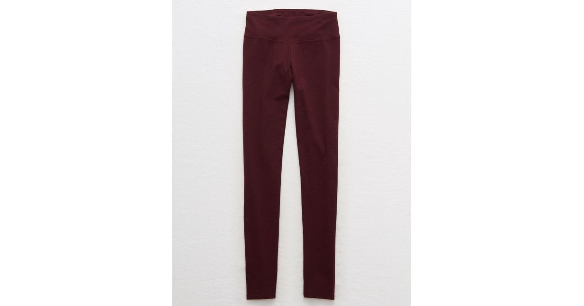 American Eagle Cotton Chill Legging in Deep Plum (Red) - Lyst