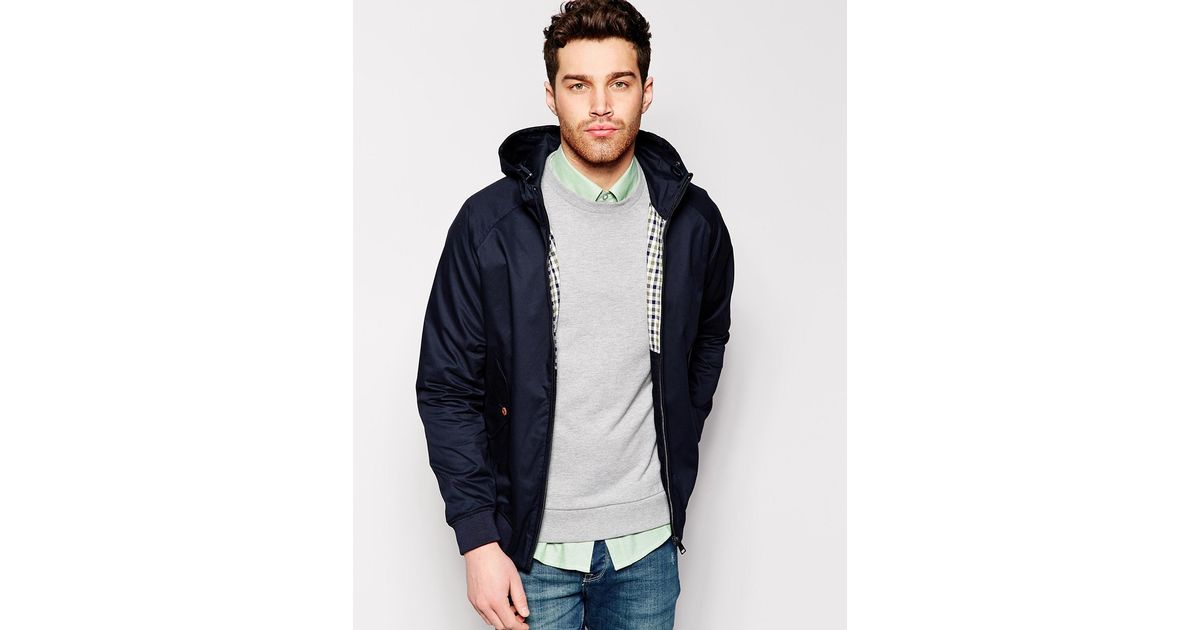 Download Lyst - Ben Sherman Harrington Jacket With Hood in Blue for Men