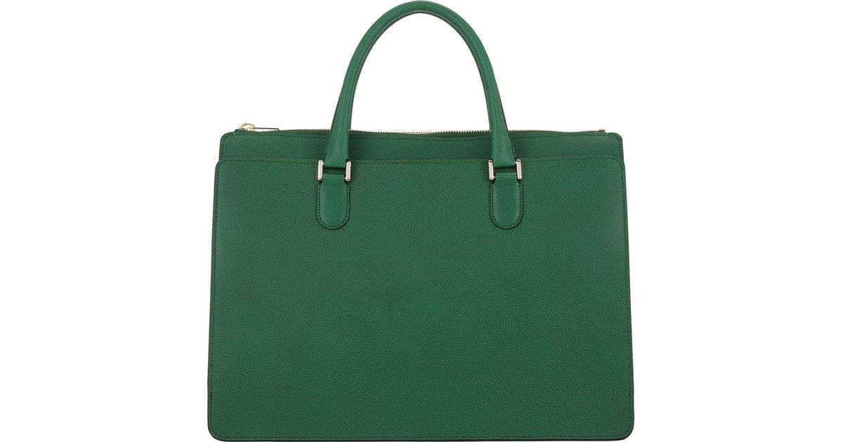 Lyst Valextra Madison Working Bag In Brown