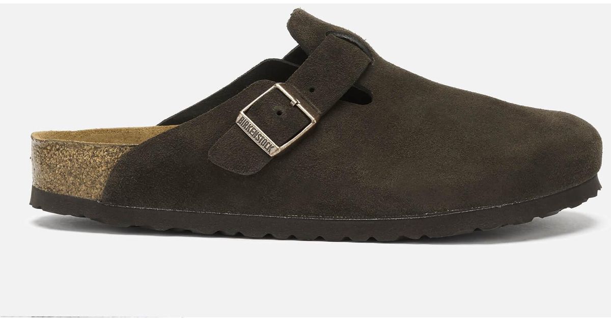 birkenstock boston suede mule