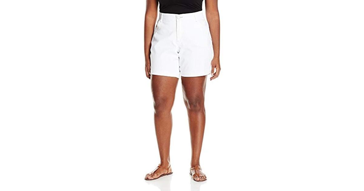 Lee Jeans Plus Size Comfort Fit Codie Walk Short In White Lyst