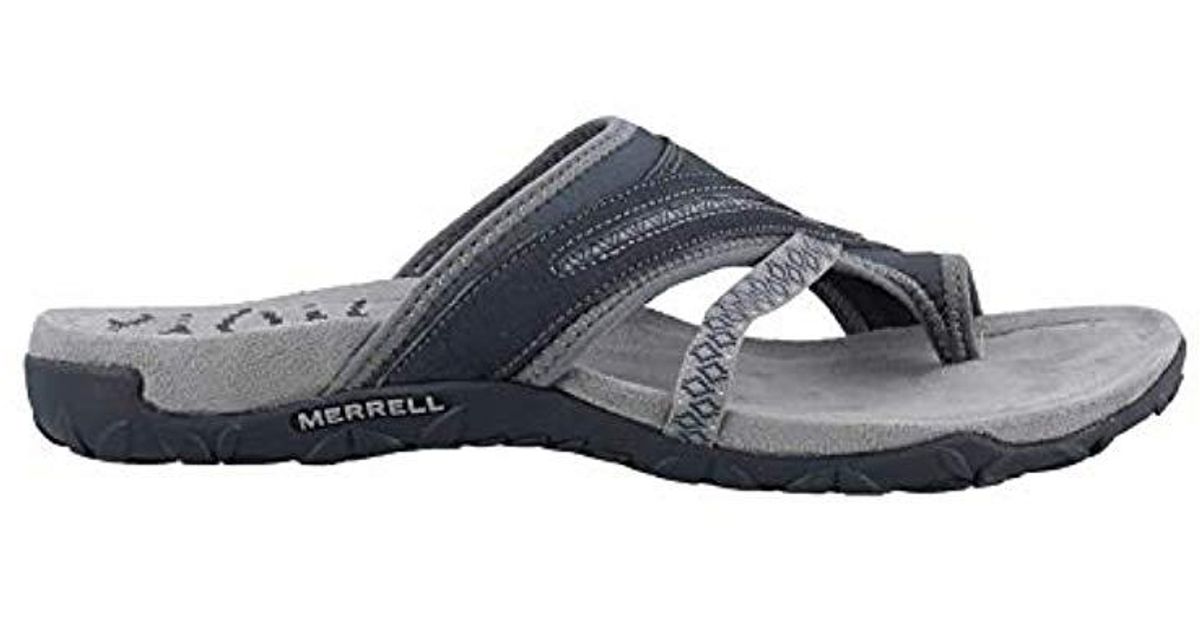 Merrell Terran Post Ii Sandal in Gray - Lyst