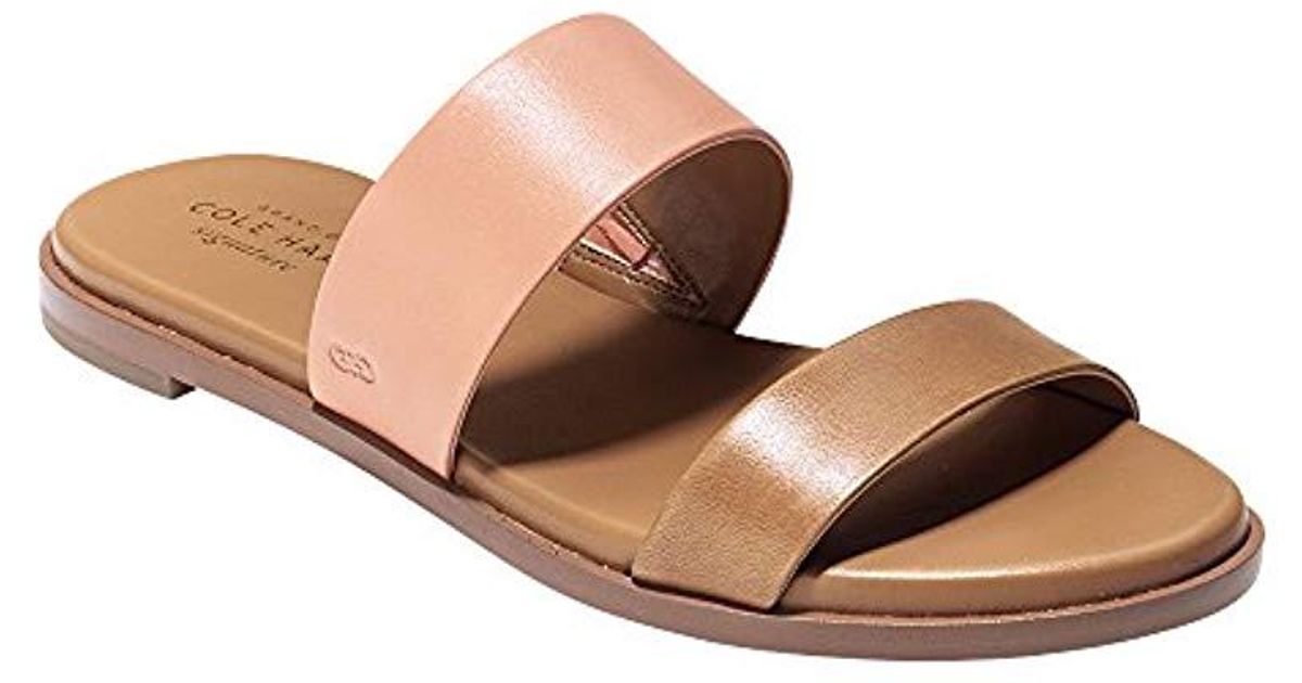 cole haan leather flat sandals