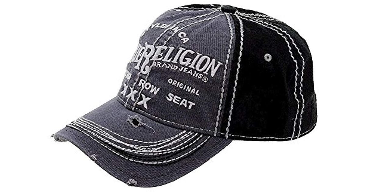 True Religion Triple X Baseball Cap in Gray for Men Lyst