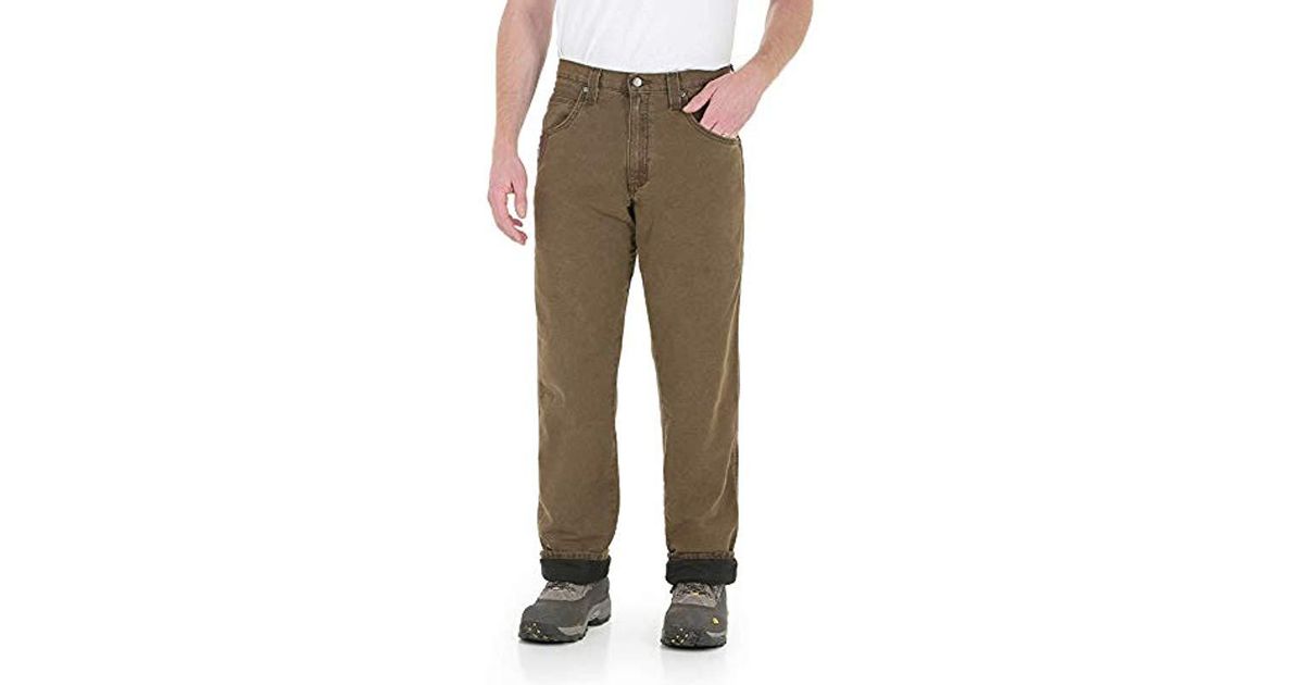 wrangler riggs fleece lined pants