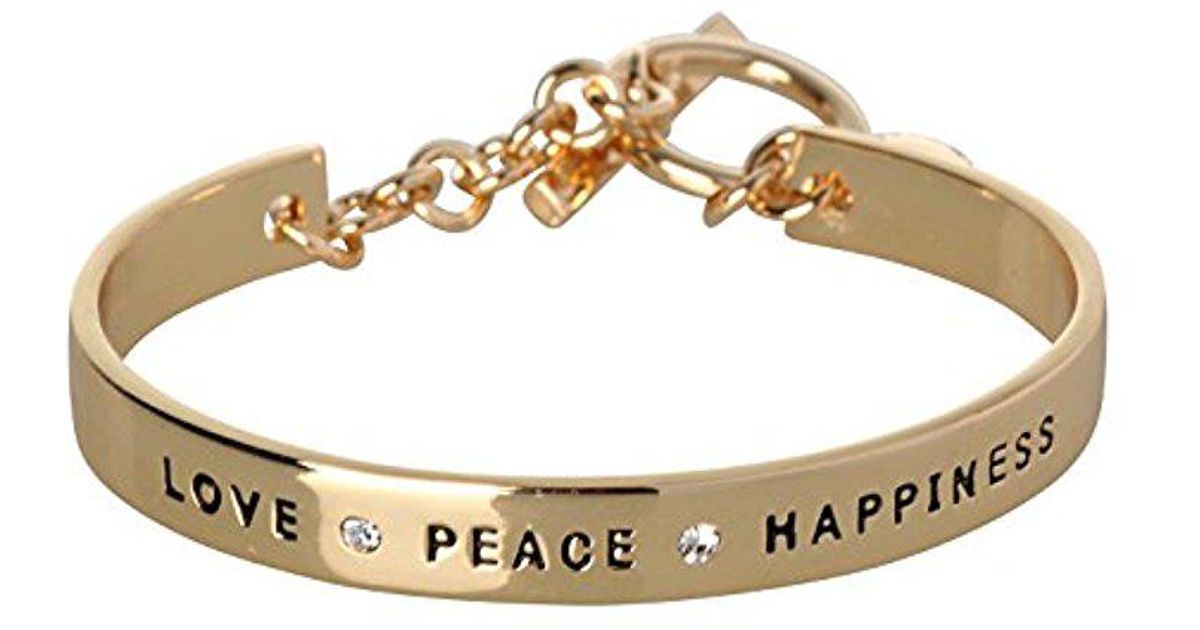 Lyst Bcbgeneration Bcbg Generation Love Peace Hiness Cuff Lyst Bcbgeneration Bcbg Generation Love Peace Hiness Cuff Bracelet In Metallic Save 11 111111111111114