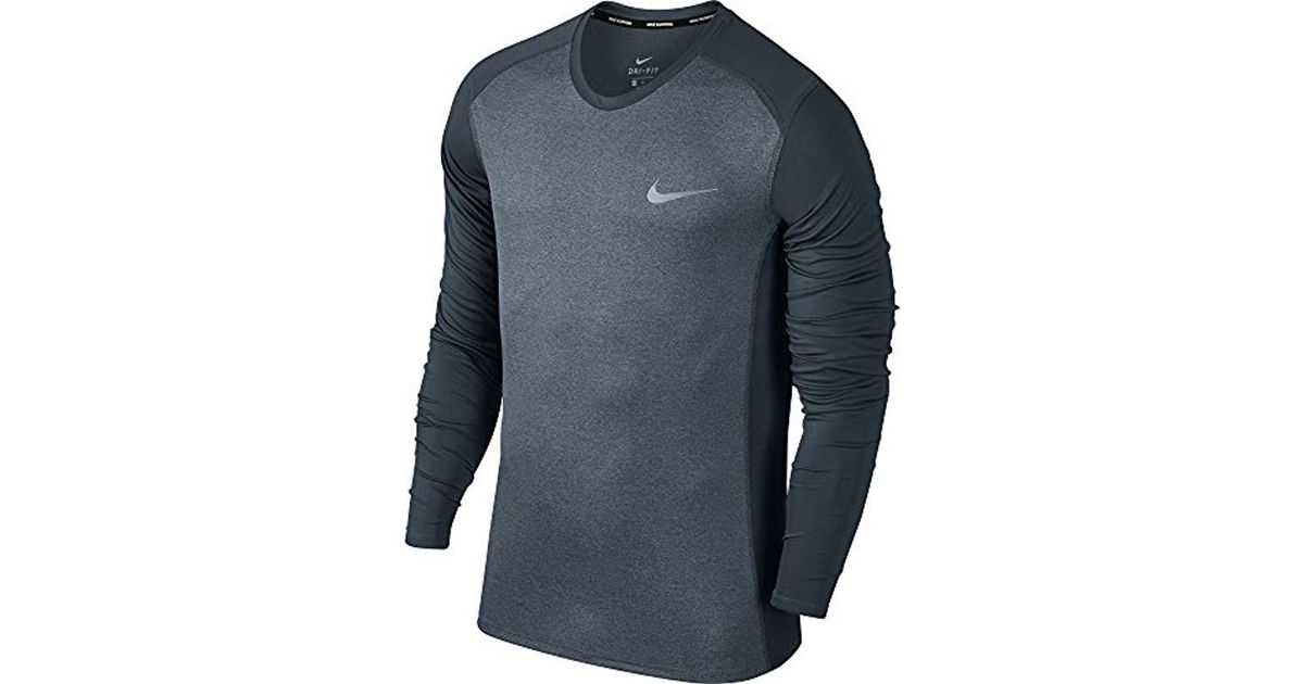 color negro Camiseta de mangas largas para mujer NIKE Miler