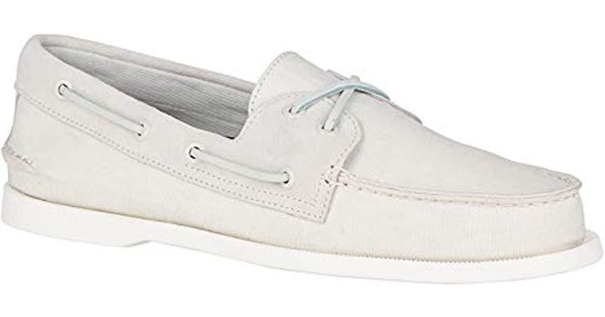 Sperry Top-Sider A/o 2-eye Richtown Boat Shoe Oxford, Off-white, 14 M ...