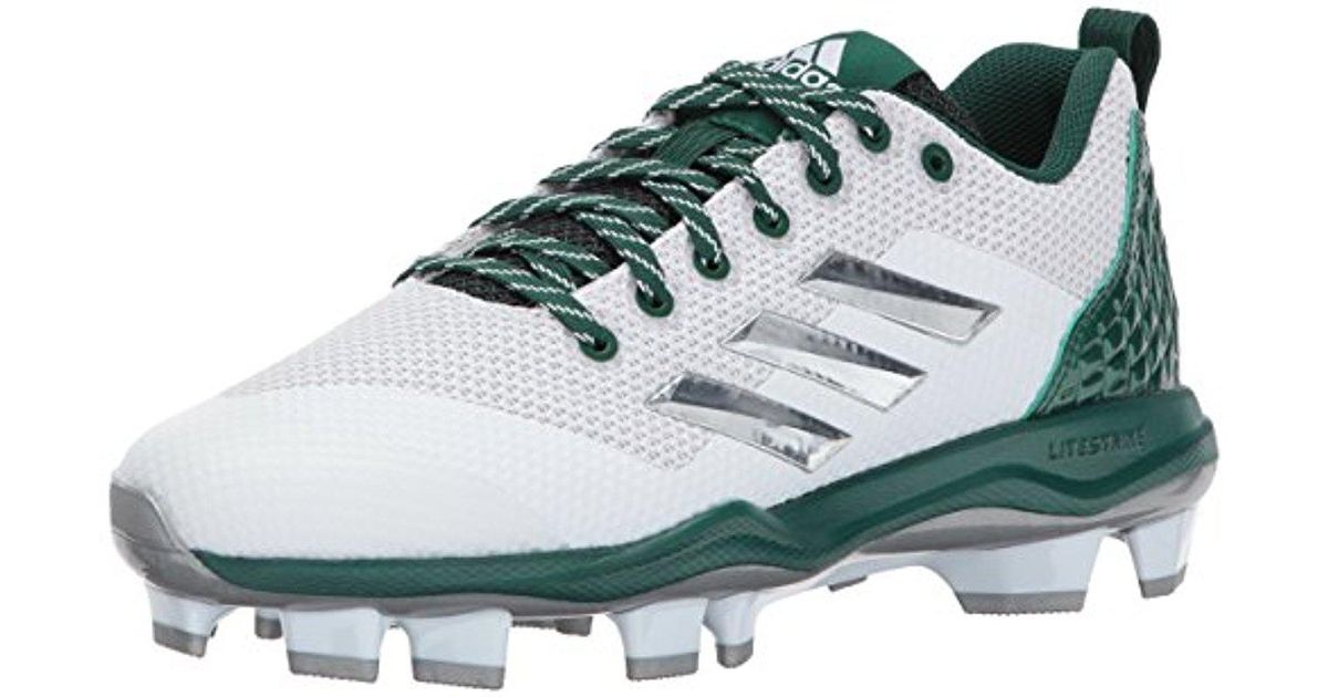 adidas Originals Men's PowerAlley 5 Mid Baseball Shoe FTWR White Silver Met... adidas Originals Men's PowerAlley 5 Mid Baseball Shoe FTWR White Silver Met...