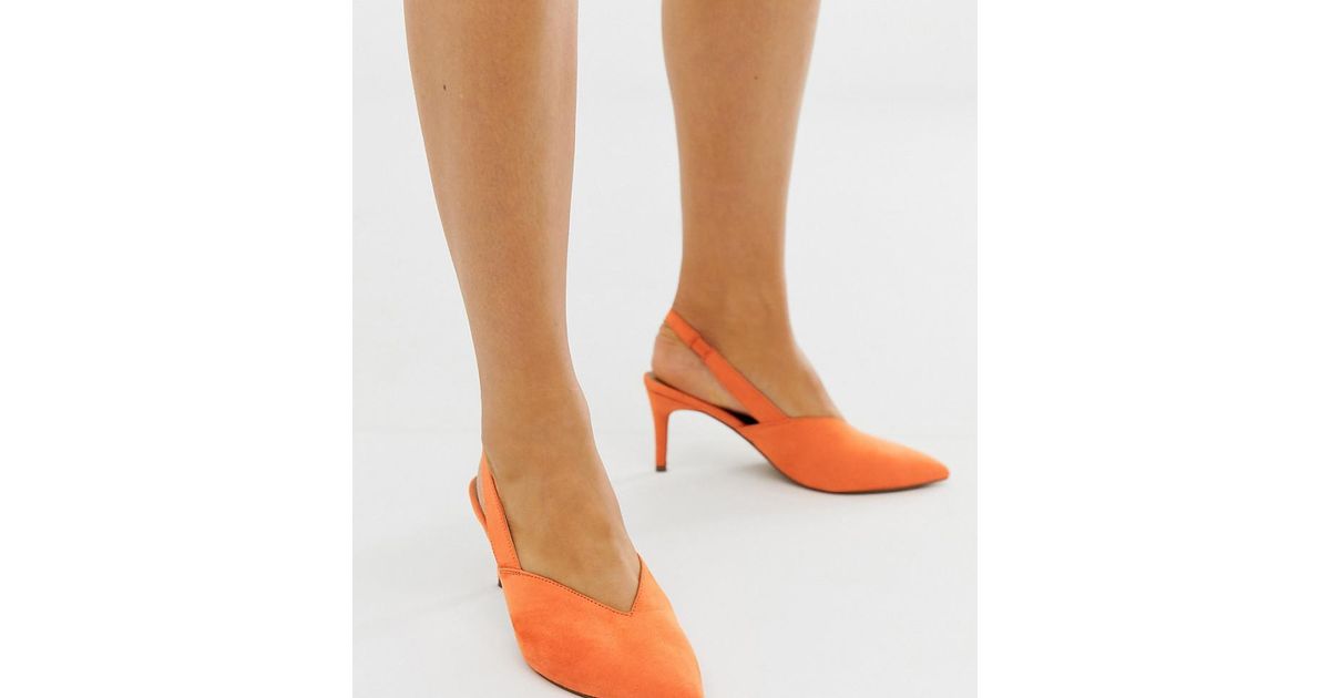 orange heels wide fit