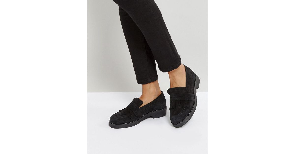 Lyst Office Farrow Suede Flat Shoes In Black