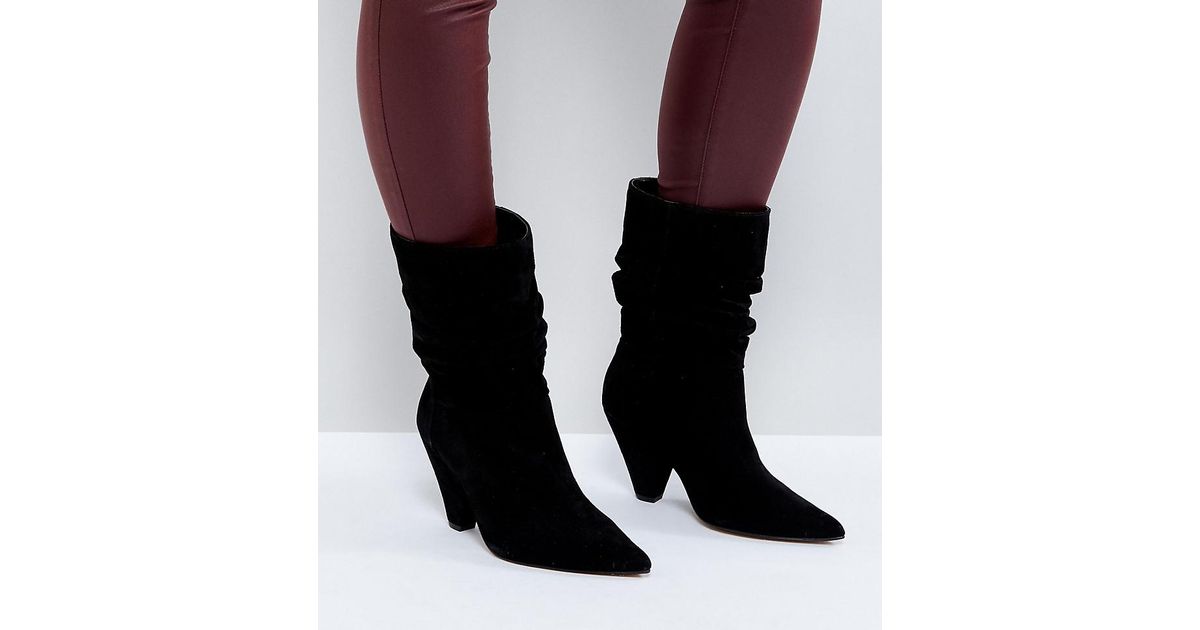 over the knee cone heel boots