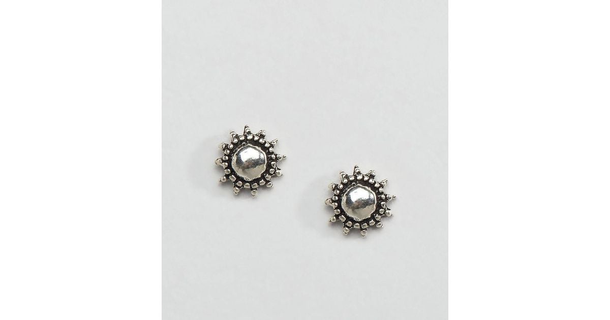 Kingsley Ryan Kinsgley Sterling Silver Sun Stud Earrings In Kingsley Ryan Kinsgley Sterling Silver Sun Stud Earrings In Metallic Lyst